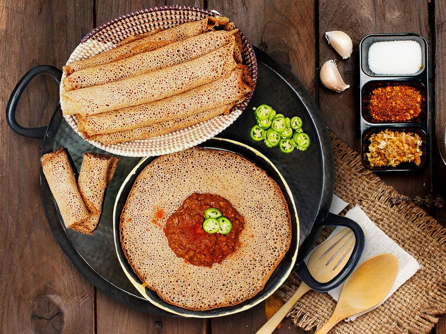 Ethiopian Lentils & Injera (Misir Wat)