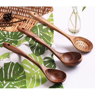 New! Thai Teak Wooden Spoons - Takeout Kit