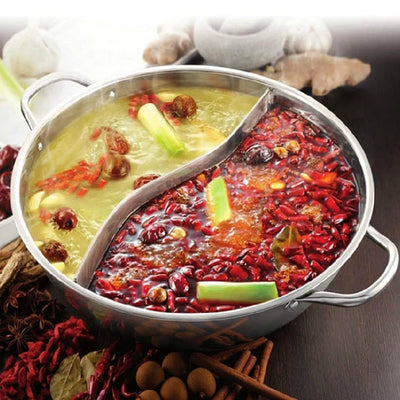 2 Sided Stainless Steel Hotpot