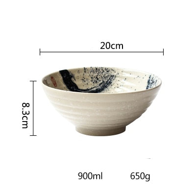 New! Japanese-Style Ceramic Ramen Bowl