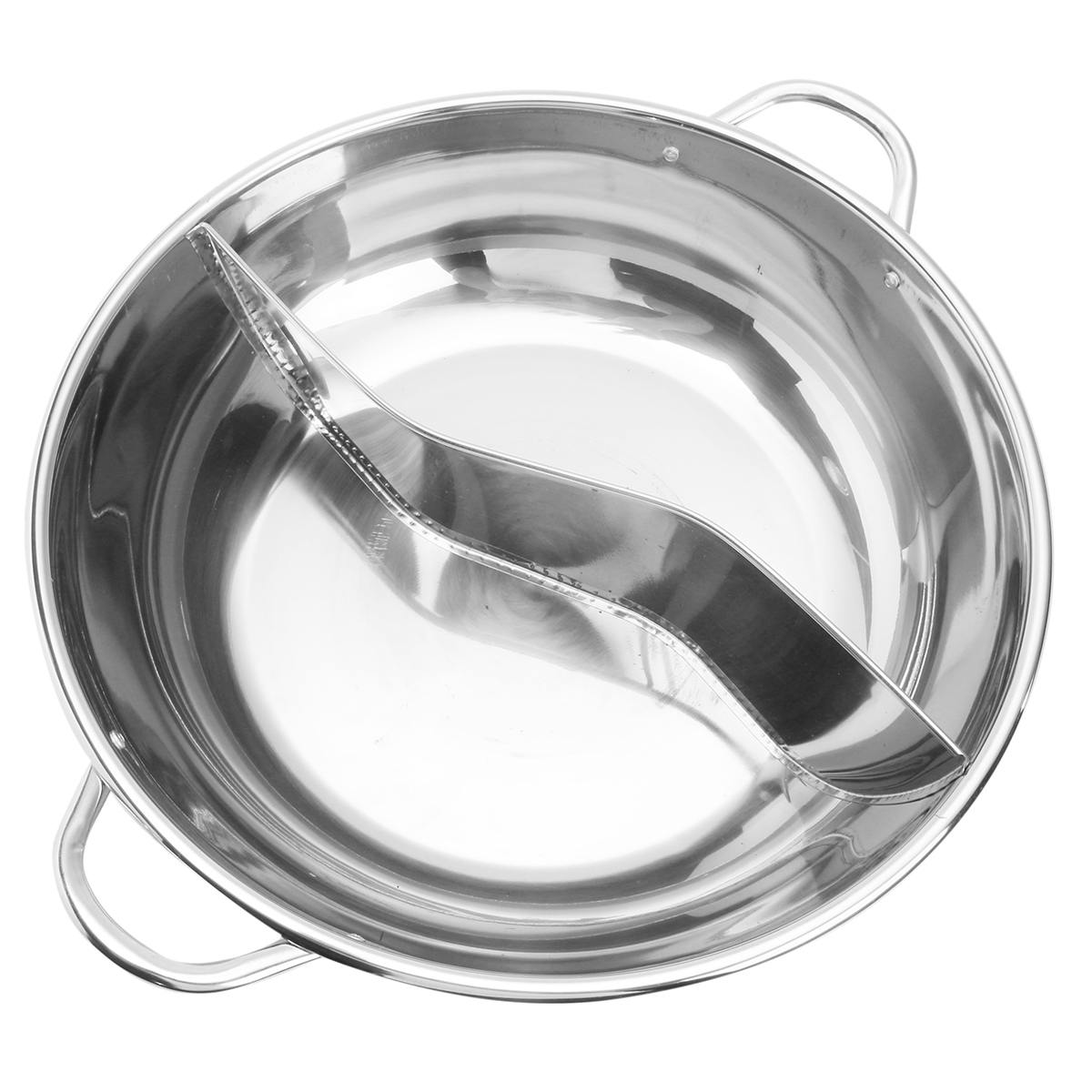 800131 STAINLESS STEEL HOT POT WITH 3 DIVISIONS-30CM 不銹鋼3 格火鍋
